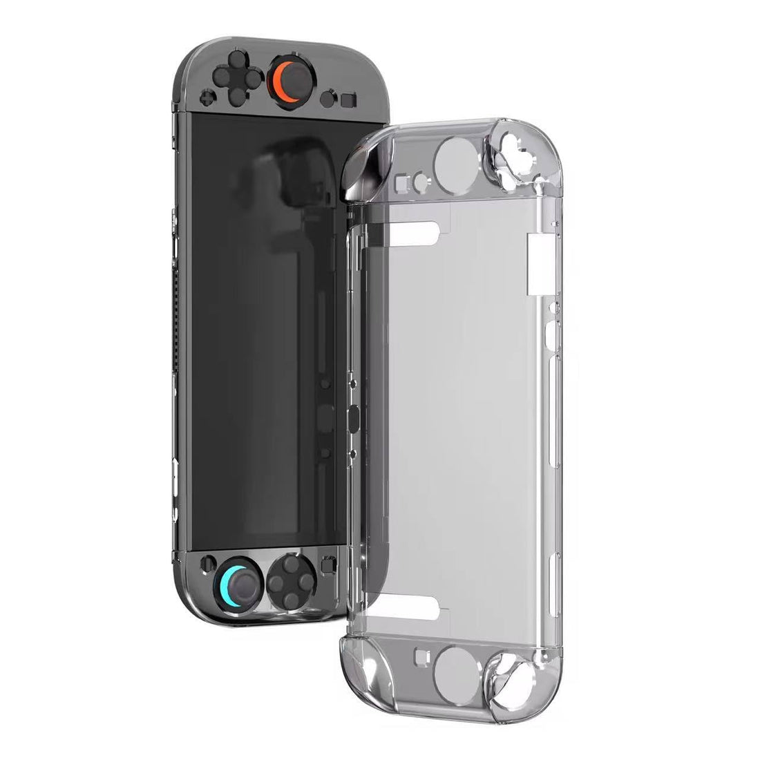 ECO Clear Protective Case Compatible with Nintendo Switch 2(2025), Dockable Crystal Case Cover Accessories with Detachable Joycon, Transparent Slim Cover, Split Design (black)