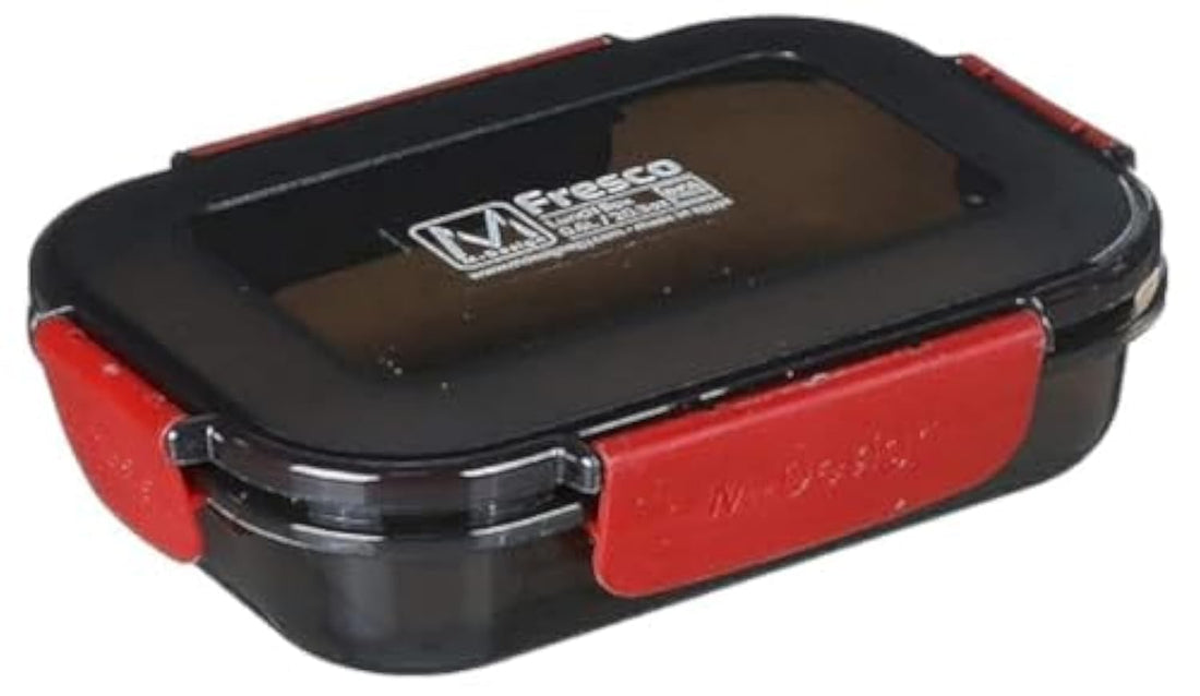 M design lunch box, 600 ml - black and red