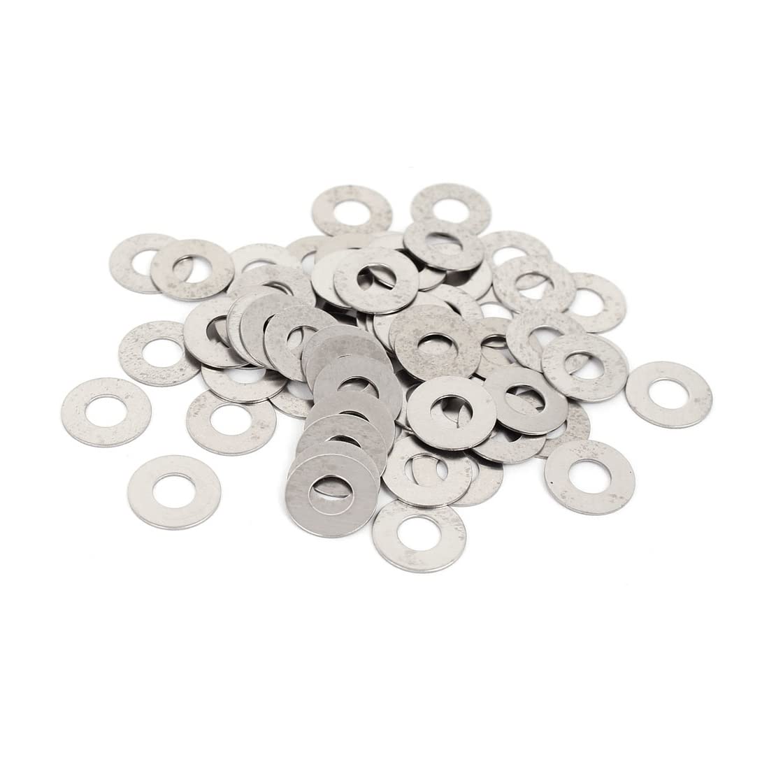 PATIKIL M5x12mmx0.5mm Round Flat Washer,100pcs Stainless Steel Seals for Screw Bolt, Silver Tone