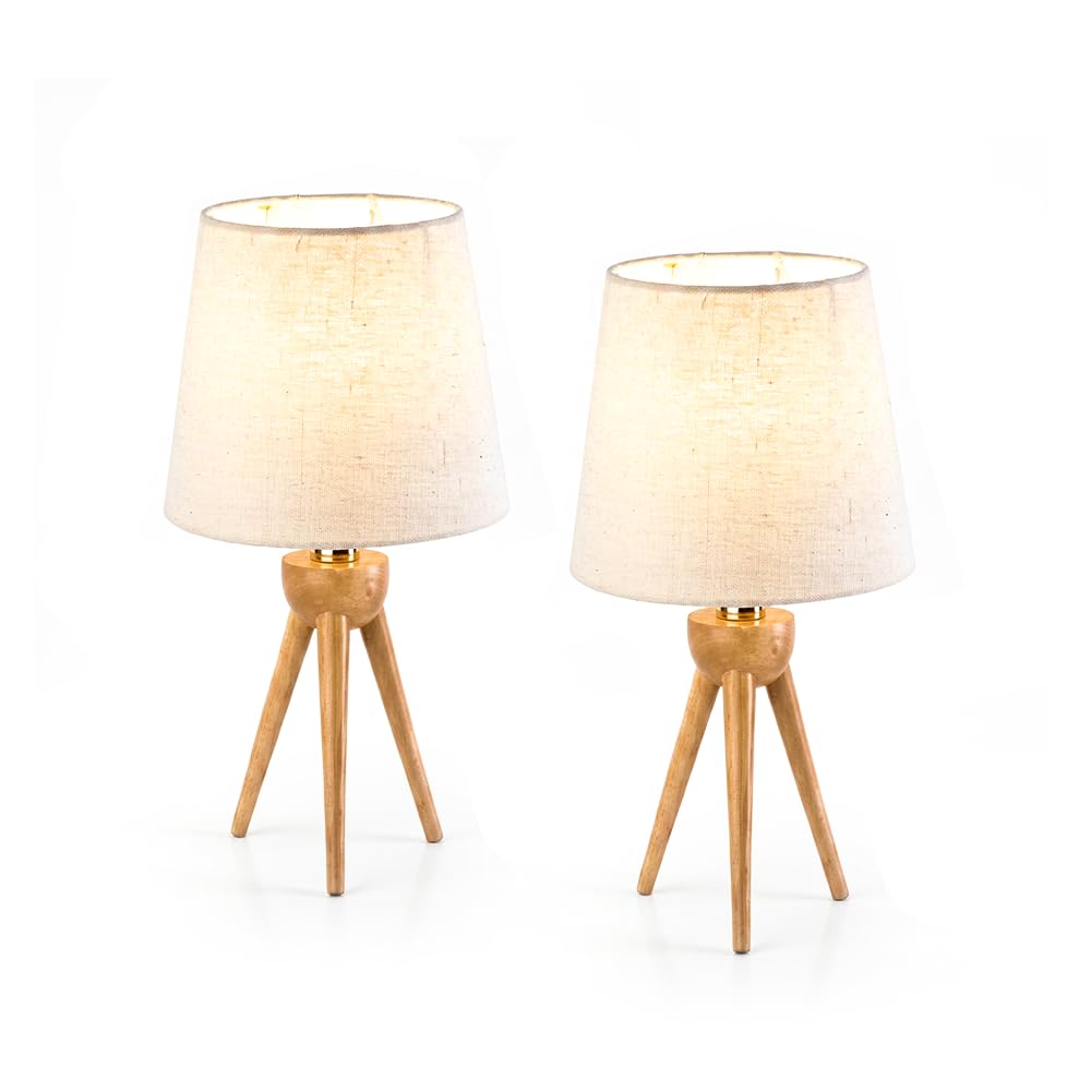 Oops 2 Piece Modern Decorative Indoor Table Lamp, Sophie Design, Beige Off White, for Living Room Bedroom and Office