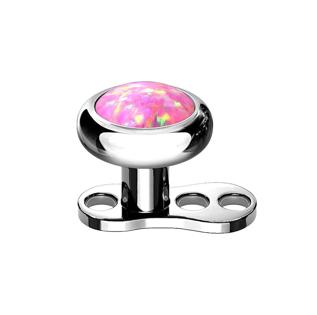 Microdermal Opal Dermal Titanium Piercing Jewelry (Pink)