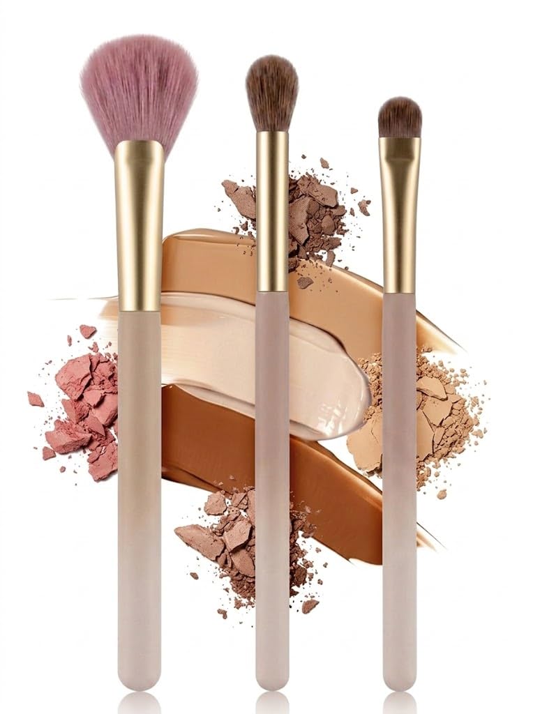 Makeup Brush Set, Make Up Brushes for, Powder, Blush Eyeshadow,Eyelash and Concealer,3 PCS makeup brushes set professional for Cosmetics(N-281)