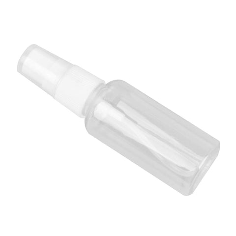 Healifty 10pcs Clear Plastic Spray Bottles Fine Mist Travel Bottle Empty Refillable Liquid Containers for Essential Oils Perfumes Cleaning Products Aromatherapy 30ml White