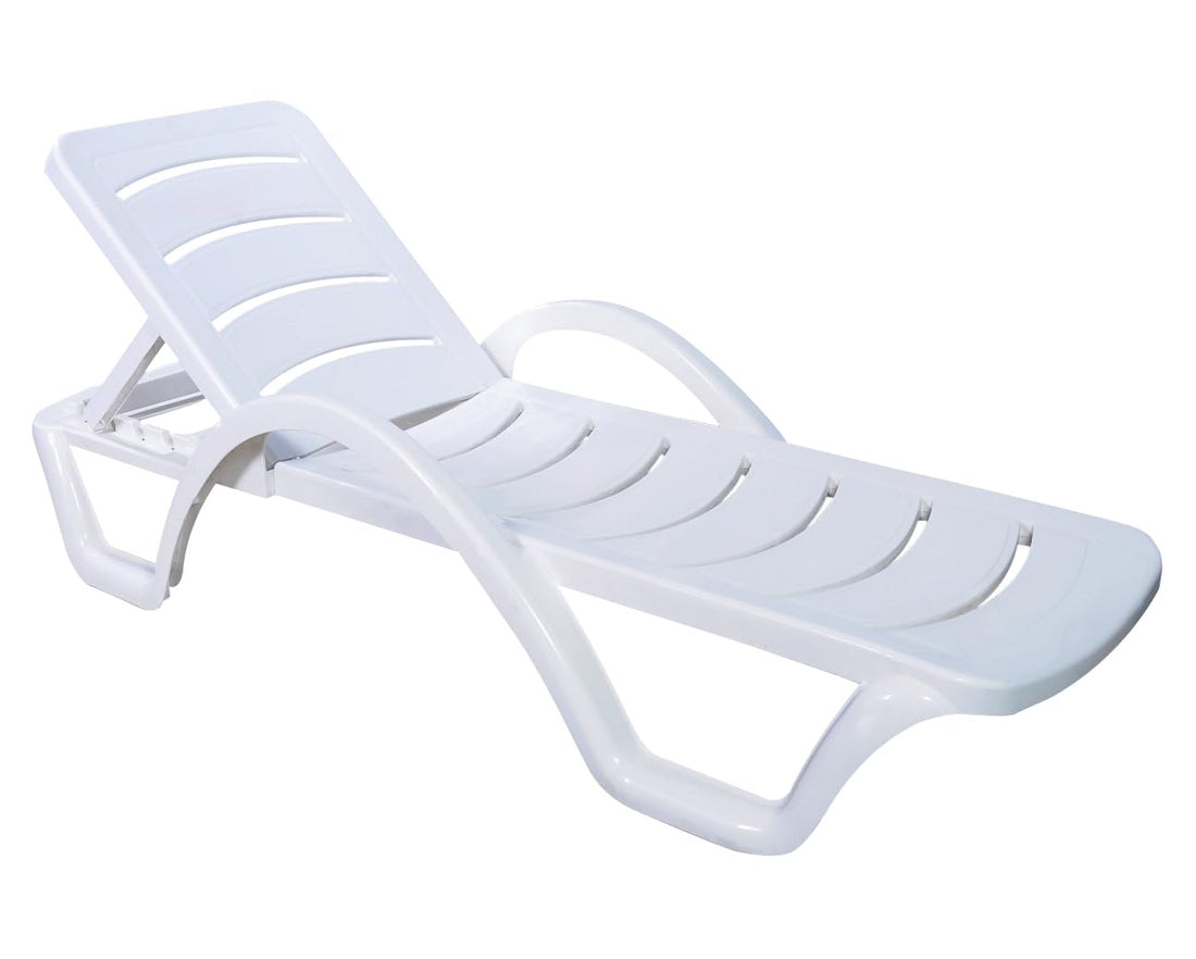 El Helal and Silver Star Spanish Chaise Lounge, White