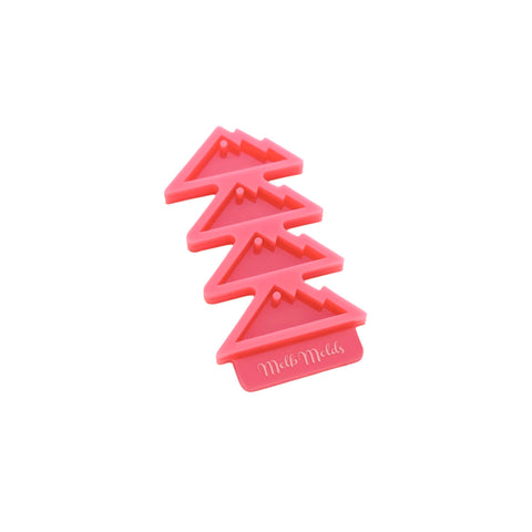 MelbMolds 4-Cavity Mountain Silicone Mold for Epoxy Resin Making – Key Medals, Pendants, Personalized Name Tags and Handmade Accessories