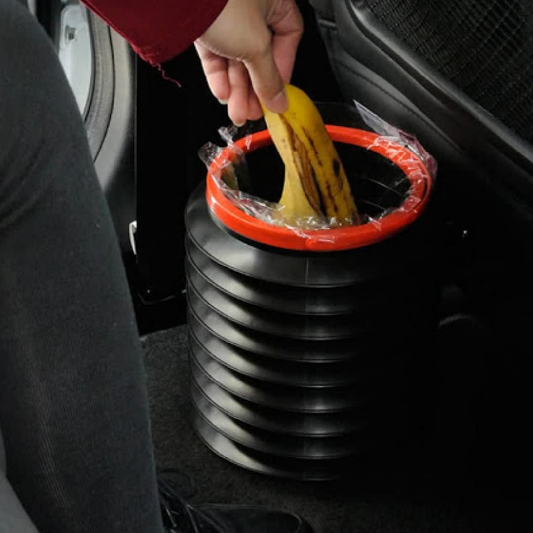 Foldable Car Trash and Storage Basket Small Car Organizer Multi-Use Telescopic Bin Keeps Vehicle Clean and Neat Easy to Store