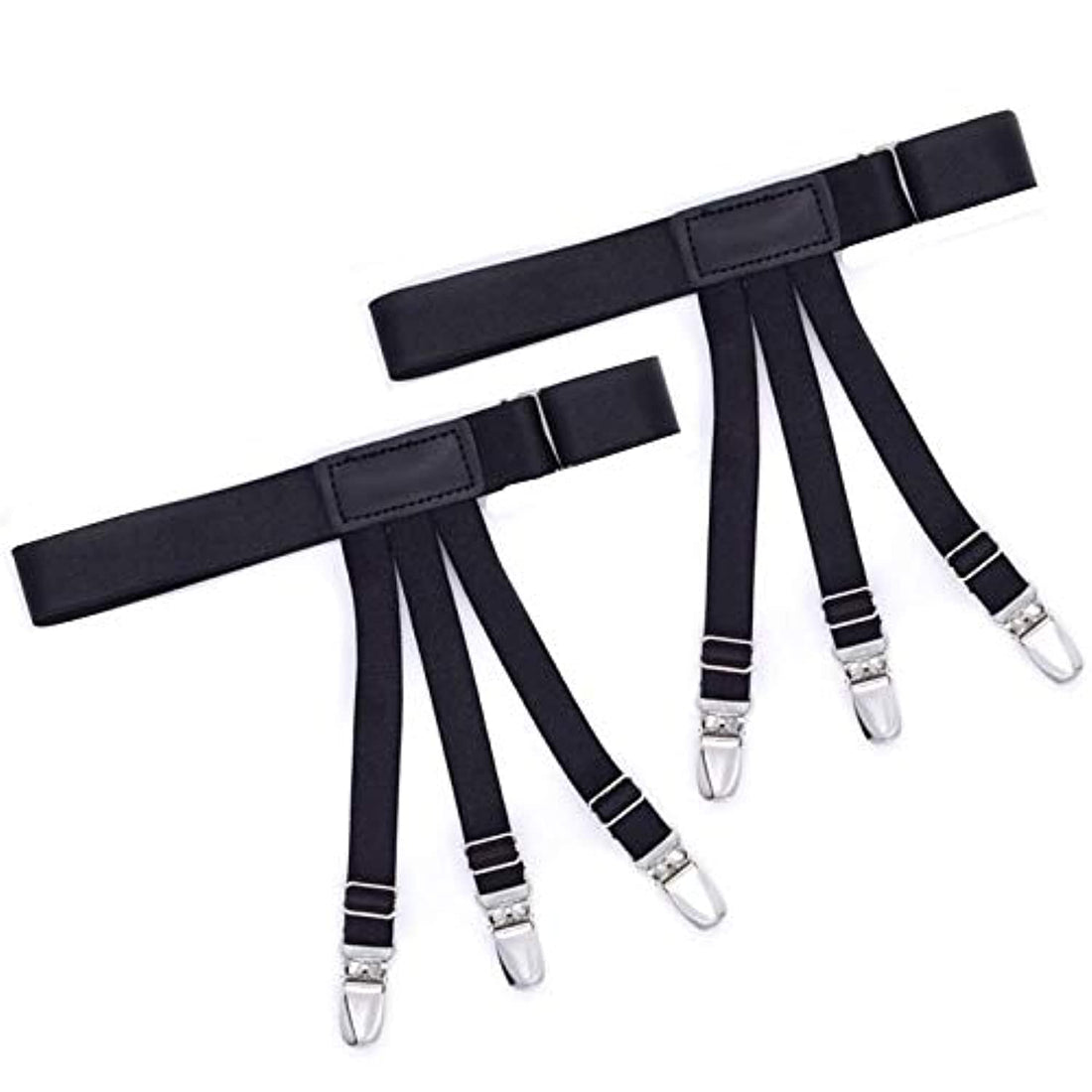 Adjustable Elastic Shirt Stay Holder Mens Shirt Garters Clip Non-slip Locking Clamps Straps