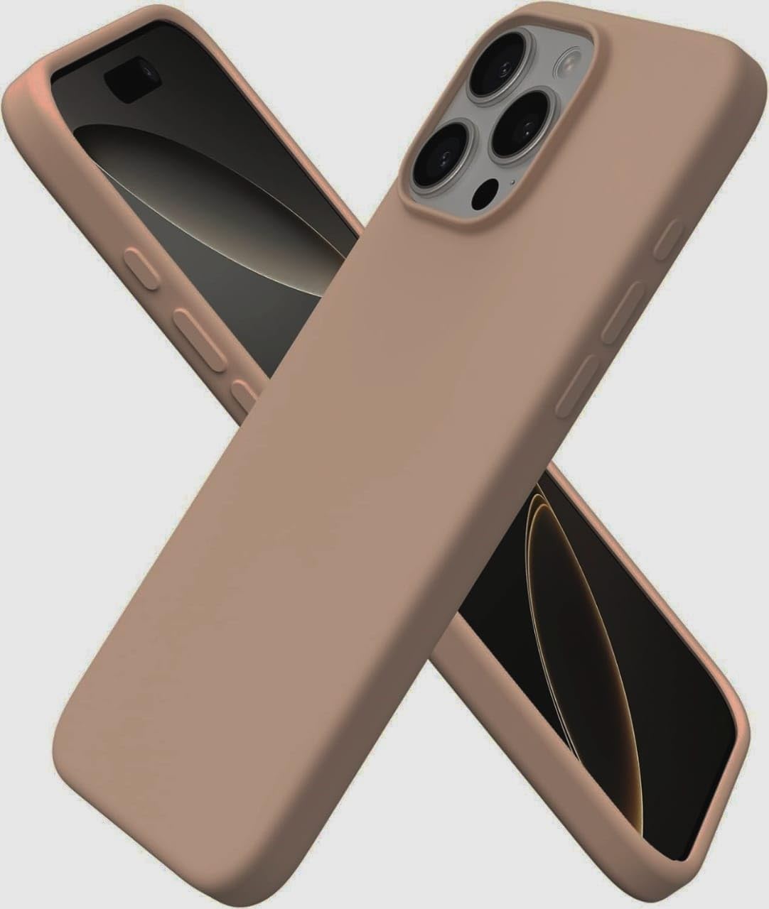 Nopatia Compatible with iPhone 16 Pro Case 6.3 inch, Silicone Ultra Slim Shockproof Case with Soft Microfiber Lining, Camera Protection, Anti-Scratch, Full Body Protective Cover (Beige)