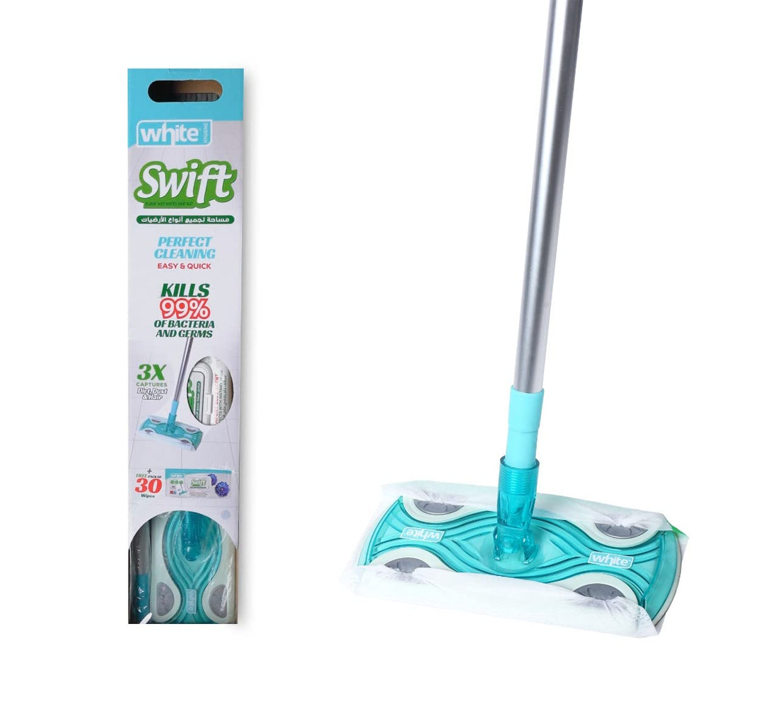 White Mop Kit + Free pack of 30 Wipes