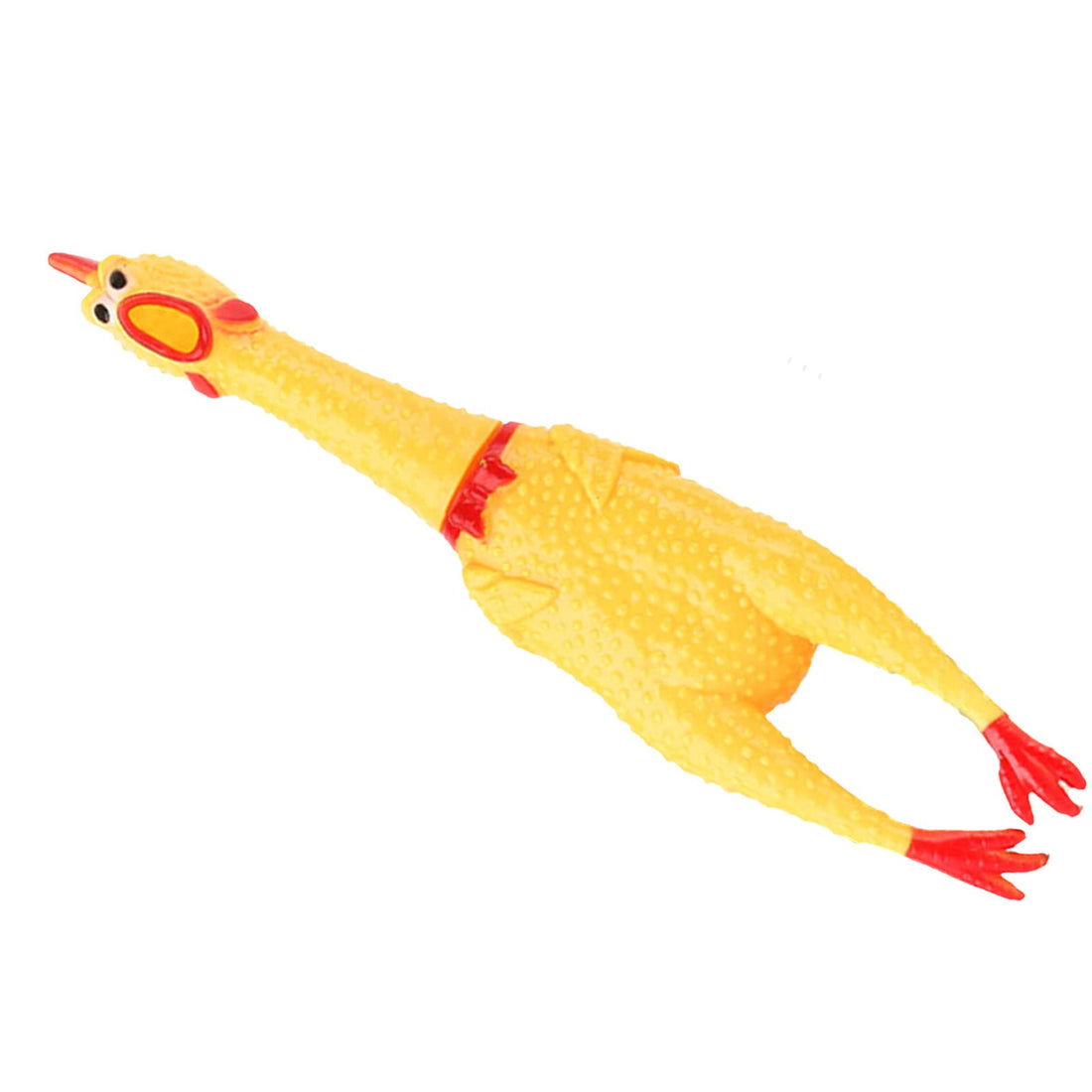 Funny Rubber Screaming Yellow Chicken Kids Pet Dog Squeak Chew Prank Joke Relax Toy