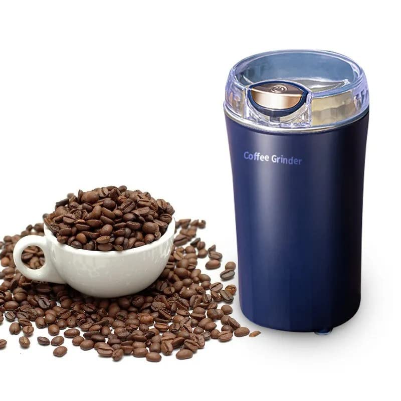 Coffee Mixer Blender Electric | Coffee Beans Grinder and Chopper Crusher | Electric Small Fresh Grinder | Electric Coffee Grinder for Beans, Spices, Grains,Herbs, Peanuts, Nuts, Seeds Steel Blades.