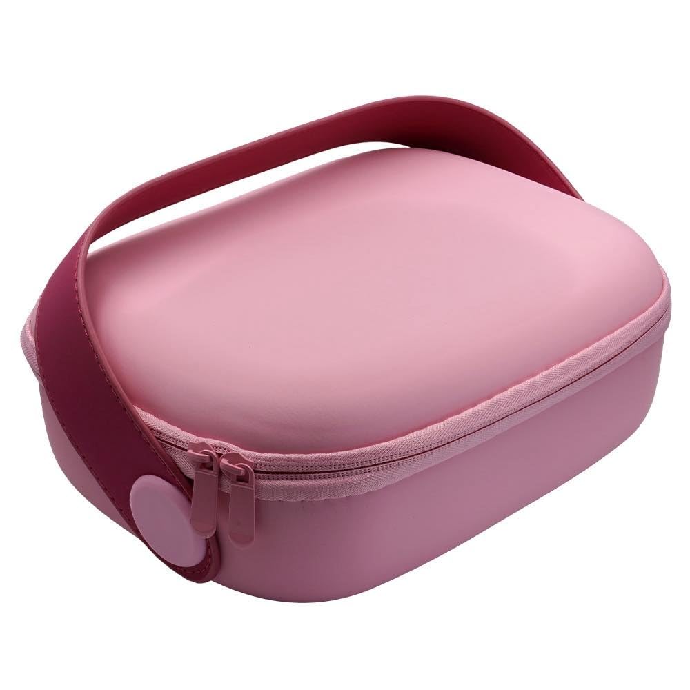 Stylish compact makeup bag - waterproof, ideal for travel, space-saving cosmetic organizer, suitable for the gym and everyday use, pink color, modern design