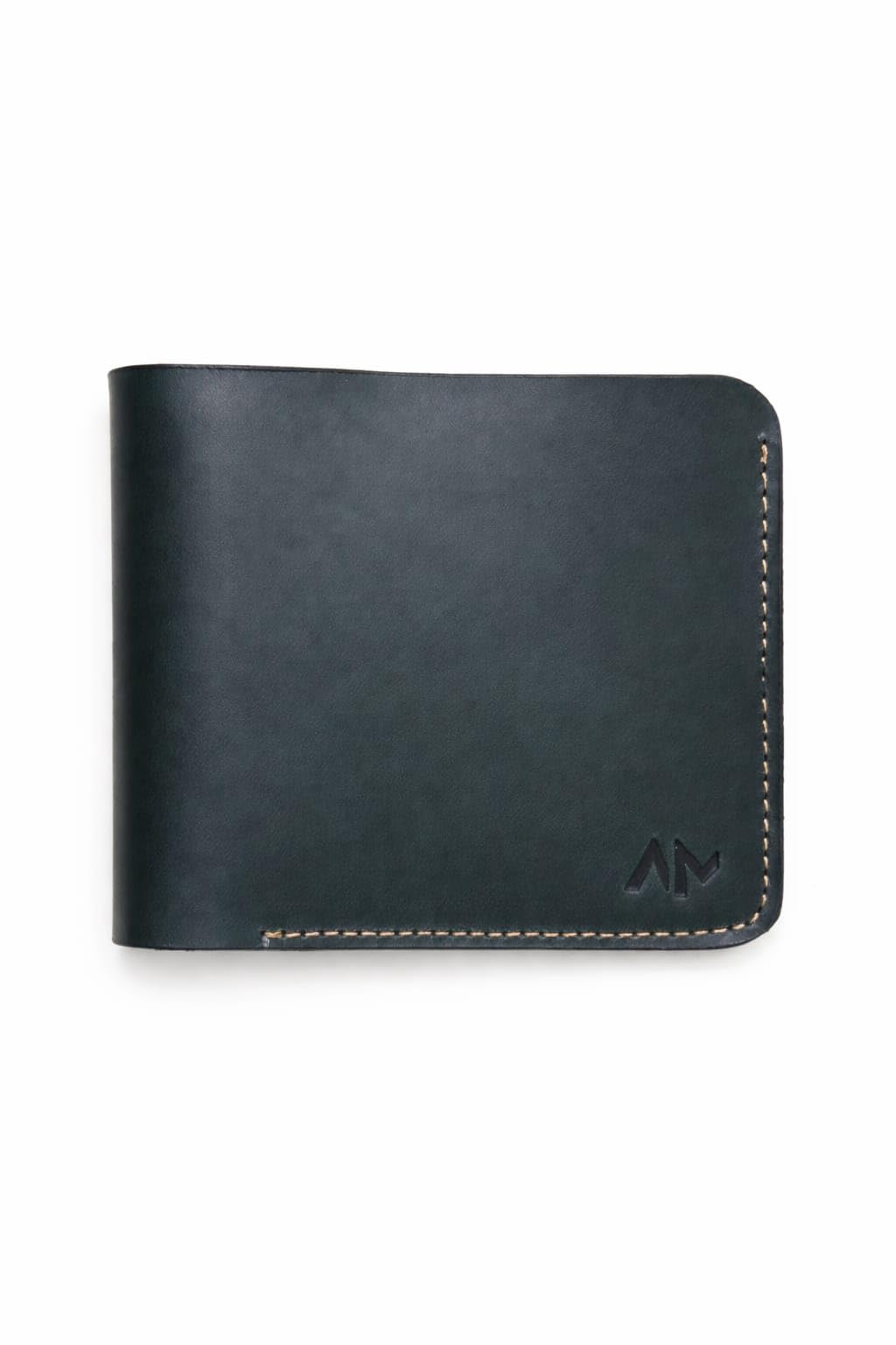 Pull-Up Genuine Leather Wallet 100% Cow for Men Classic Stylish Black