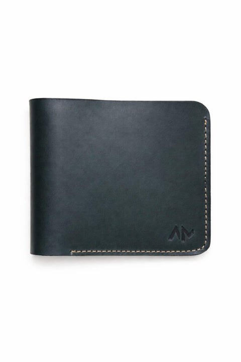 Pull-Up Genuine Leather Wallet 100% Cow for Men Classic Stylish Black