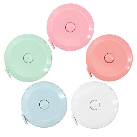 Tape Measure, 5 Pack Measuring Tape for Body Measurements Weight Loss, Retractable Sewing Fabric Cloth Tailor Waist Soft Small Pink Tape Measure Body Measuring Tape, 150cm/60inch