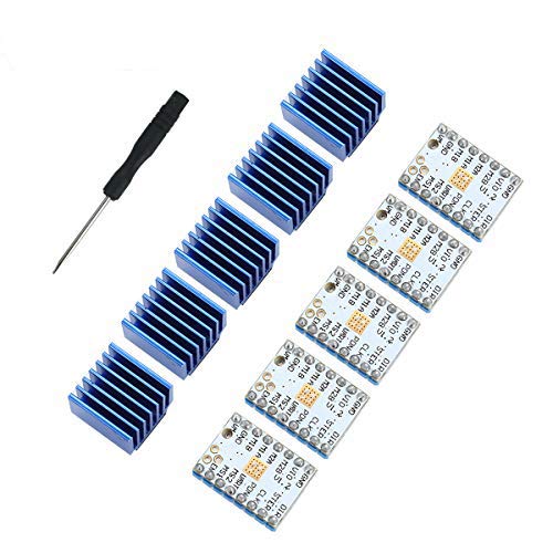 DEVMO 5PCS TMC2208 V1.2 Stepper Motor Driver Module Carrier with Heat Sink Screwdriver for 3D Printer Controller Mother Boards Reprap Ramps1.4 MKS Prusa i3 Ender-3 Pro