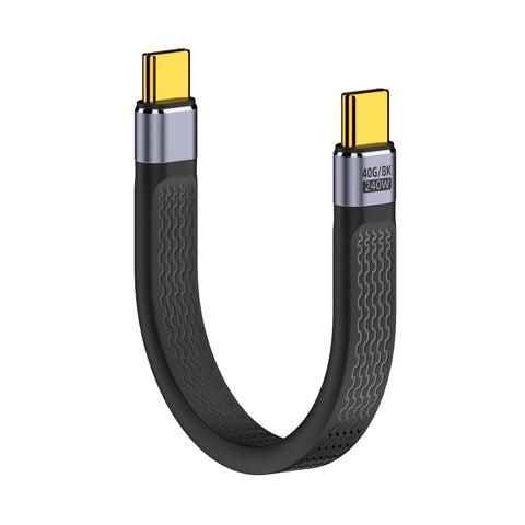 CY USB4.0 Cable 240W Type-C USB-C Male to Male USB4 40Gbps 100W 8K Flat Slim FPC Data Cable 13cm