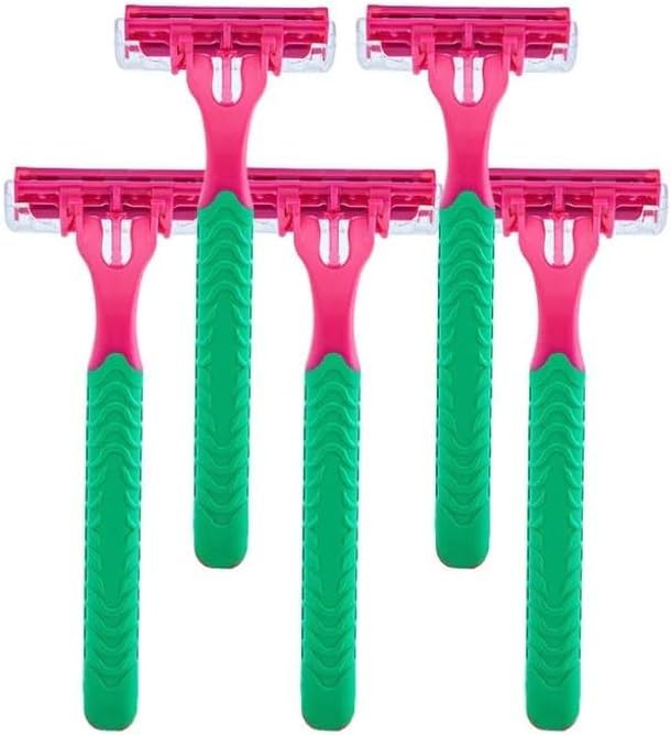 Triple Blade Women's Razor for Silky Smooth Skin, 5 Pieces