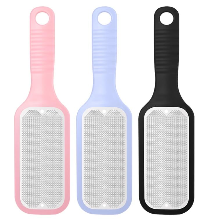 foot File Callus Remover Foot Rasp, Professional Foot Scrubber Pedicure Kit to Remove Callous Dead and Hard Skin for Wet and Dry Feet, Surgical Stainless Steel Foot File (random color)-1pc
