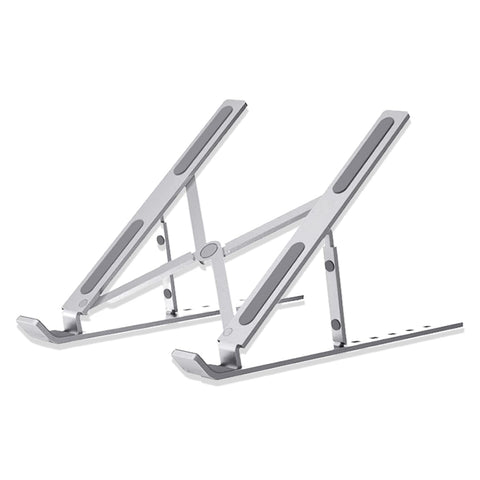 Yaqoot Adjustable Aluminum Laptop Stand - Foldable Riser for 7-15.6 Inch Tablets and Notebooks - Portable Holder
