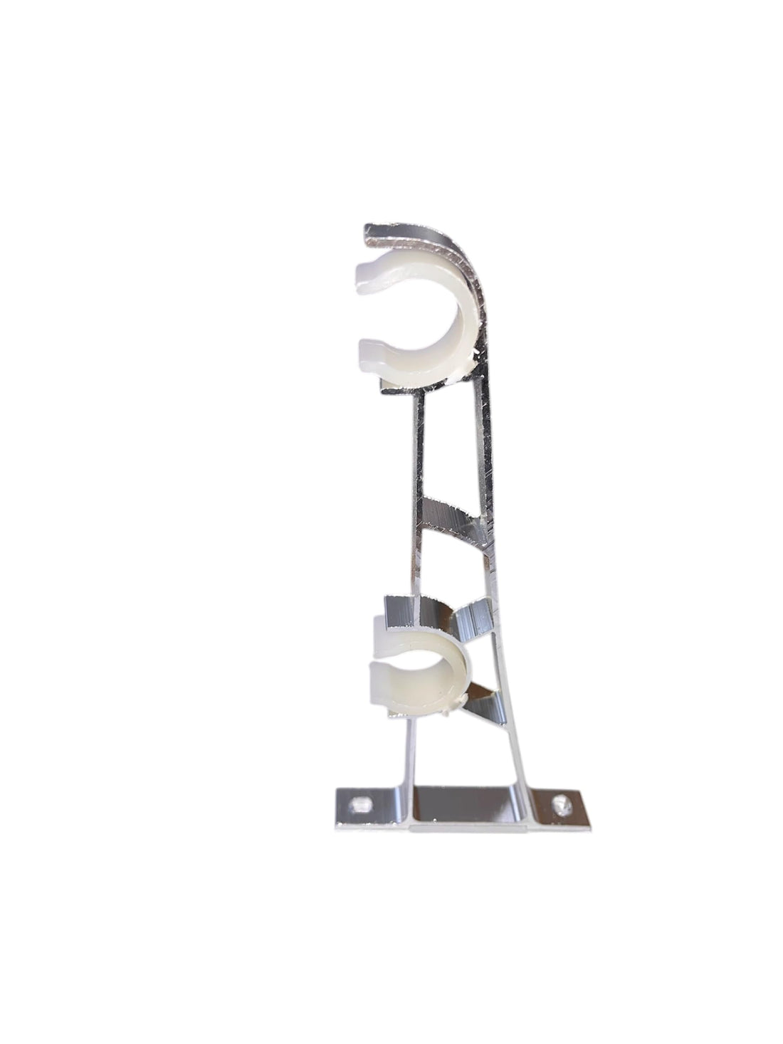Double almunium Curtain Rack - Caboli Grommet Curtain Set of 2 (silver)