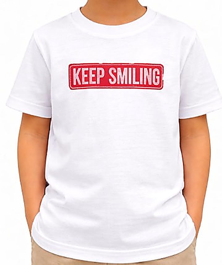 Kiddo Keep Smiling Tshirt - Kids Oversized Graphic Print T-shirt