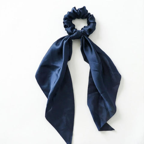 Bow Hair Ties - Satin Scrunchies with Ribbon for Thick and Fine Hair Types (option 2)