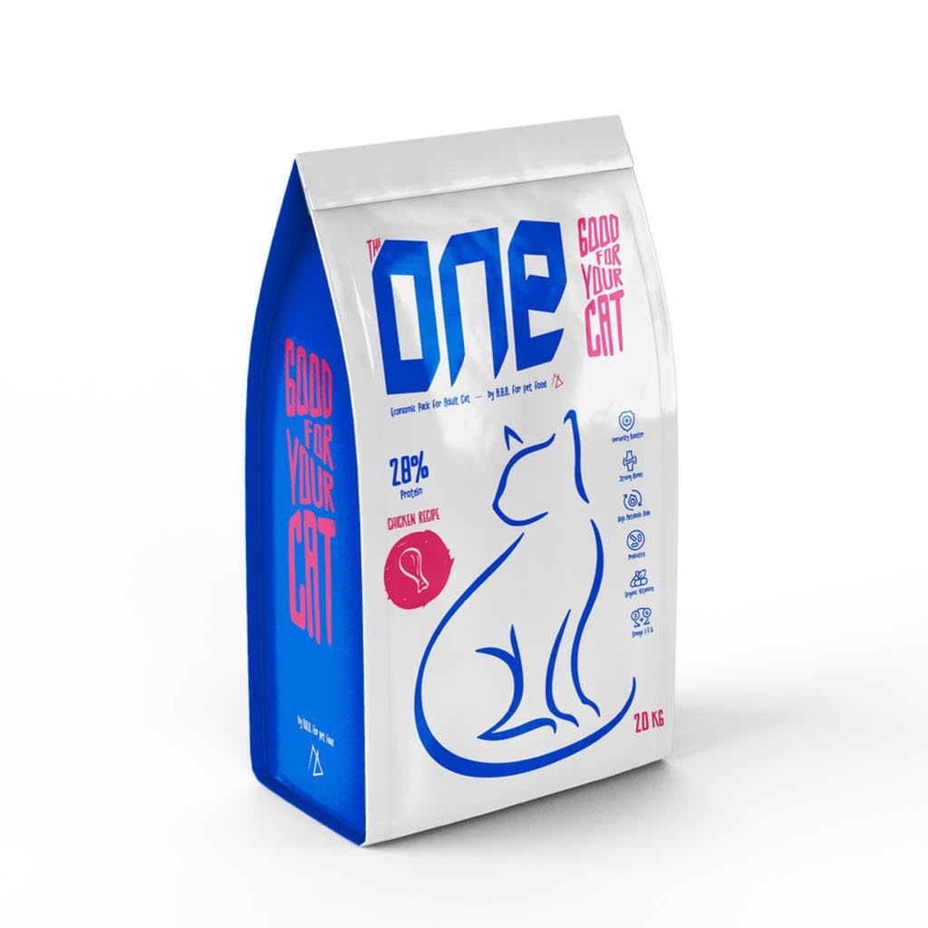 The One Cat Dry Food From Varmacy – 20kg Chicken Flavor – High-Palatable, Rich in Taurine, Omega 3 & 6 – Premium Quality – Growth Promoting