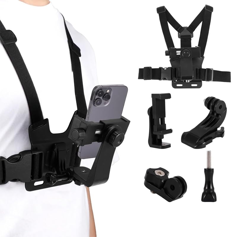 KaperMisr 2020 Universal Phone Chest Strap Clip Holder for Action Cameras FPV Videos for Most Phones(id:9939)