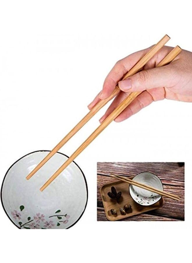 Premify 10 Pair Of Bamboo Chopsticks Brown 24cm