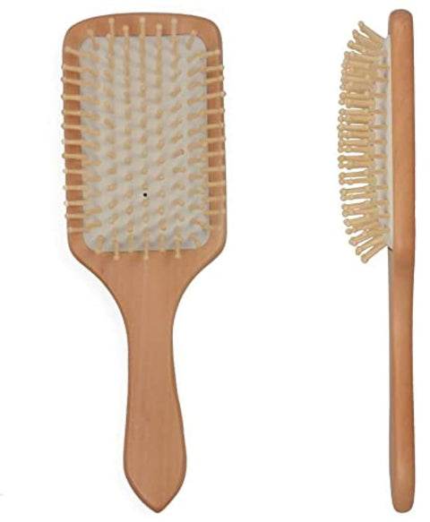 one year warranty_Wooden Paddle Detangling Comb Cushion Airbag Smoothing Pin Scalp Massage Square Shape Hair Brush For Unisex79023