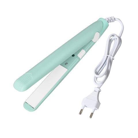 2 in 1 Mini Hair Straightener, Short Hair Straightener for All Hair Types, Short Hair, Fringes, Masculine Beards (Green)