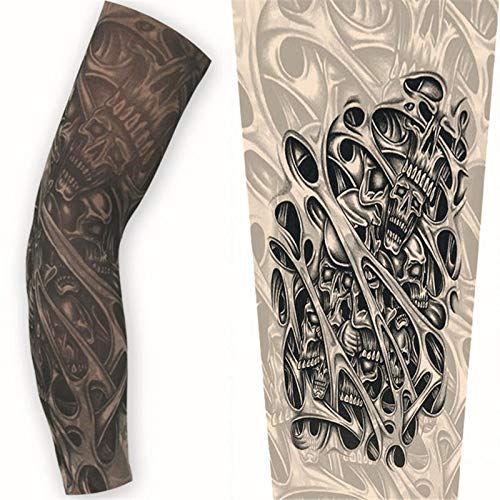 Sunscreen UV Protection Arm Ice Sleeve Tattoo Arm Cover Pair YenT