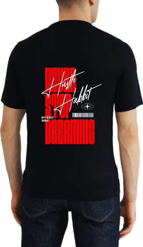 STOP DREAMING T-shirt Back Black