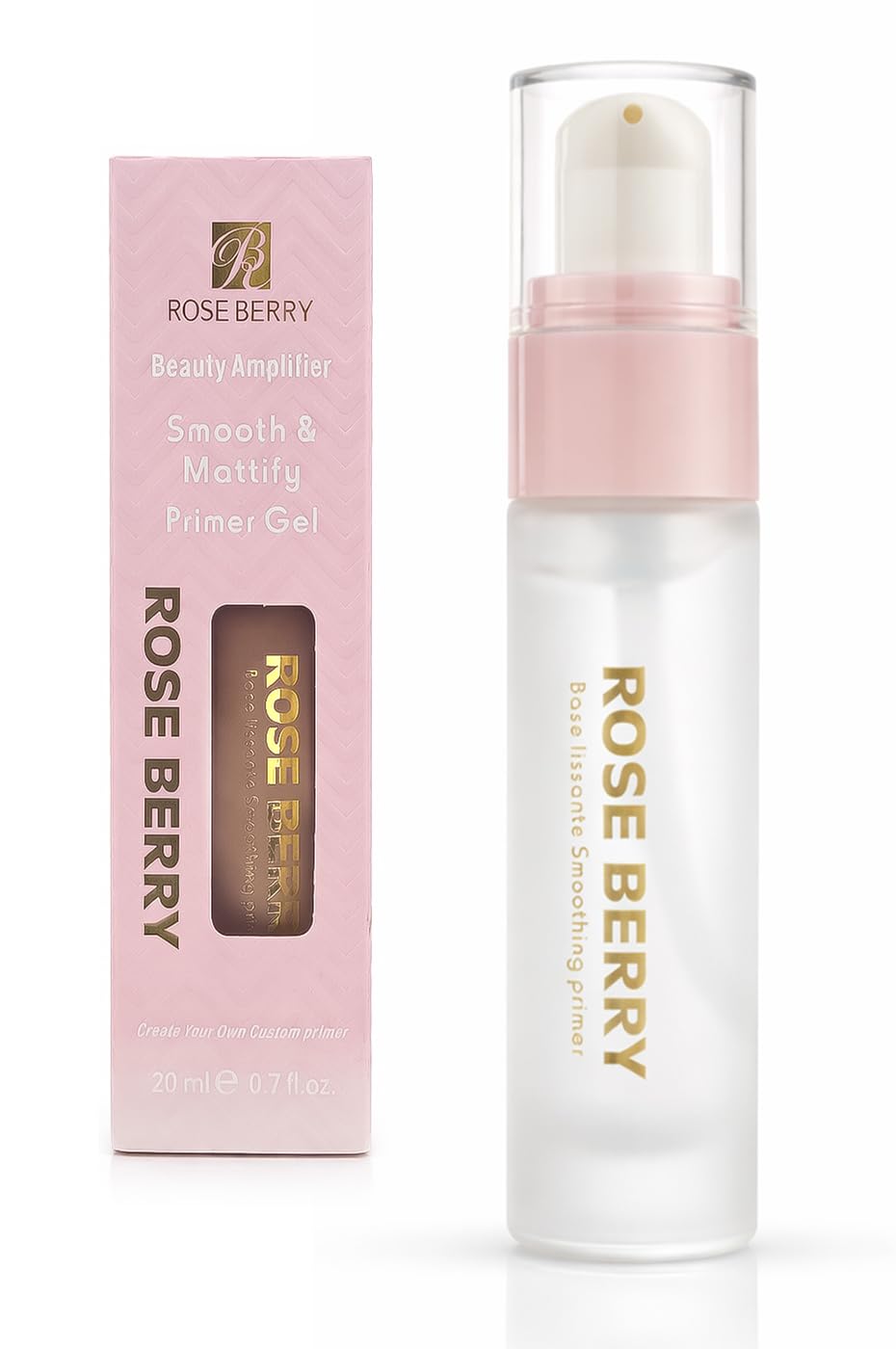 Rosr Bery - Primer Gel, Smooth & Mattify, Beauty Amplifier, Create Your Own Custom Makeup Primer, 20 ML, RB-PR0546
