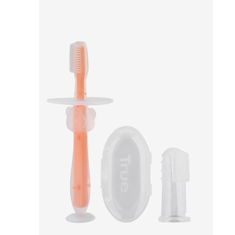 True Gold Baby Silicone Toothbrushes Set – 2 Stages-0+ months