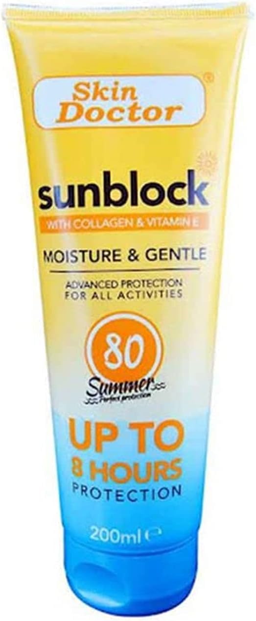 Skin Doctor SPF 80 Sunblock Moisture & Gentle 8H 200 ML