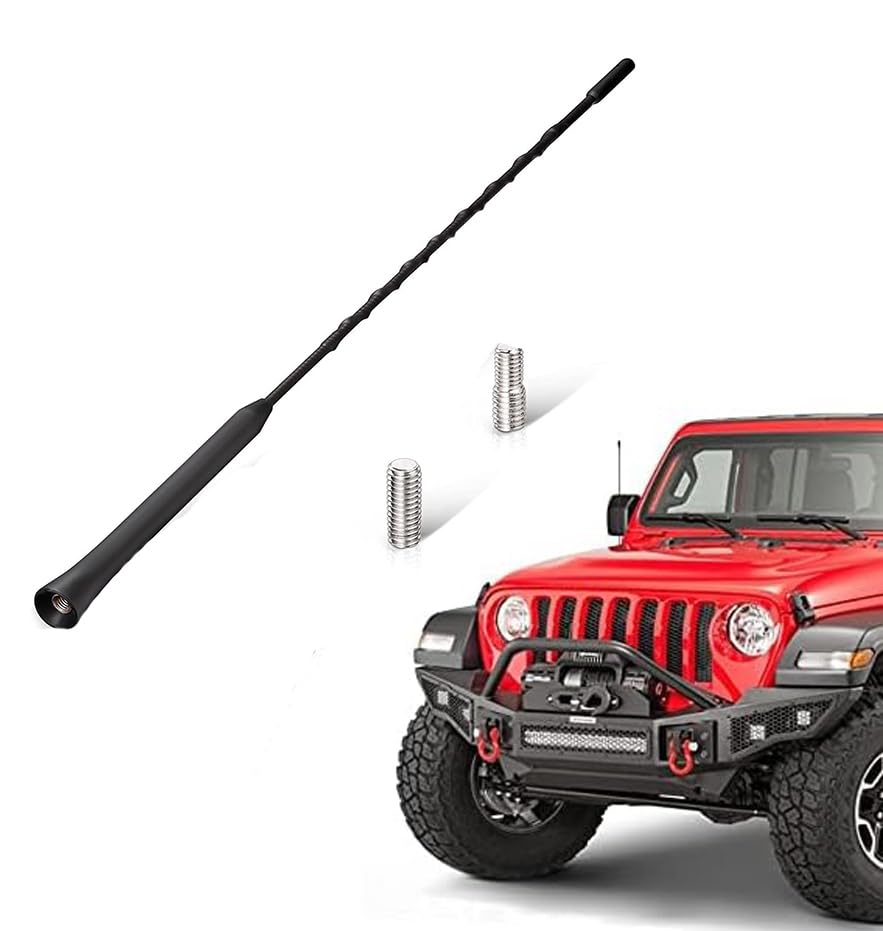 Universal Car Radio Antenna Amplifier FM/AM Signal for Car Roof Car Radio Antenna Made of Copper and Flexible Plastic Car Exterior Accessory - 40cm Long - KaberTrade