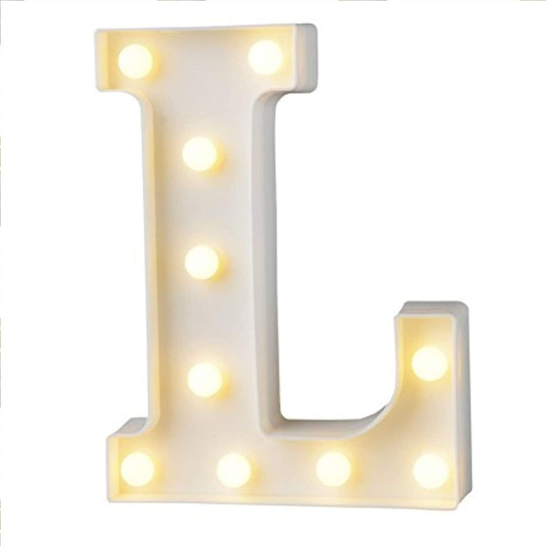 Generic Decorative led illuminated letter marquee sign - alphabet marquee letters with lights for wedding birthday party christmas kids room night light lamp home bar decoration,l