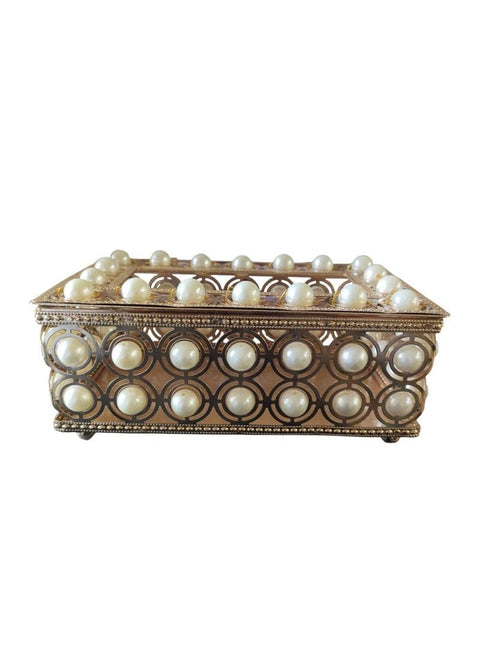Spaceshoop Artificial Crystal Rectangular Tissue Box Cover Paper Towel Holder Beautiful Crystal Tissue Holder Decorative Paper Box for Bathroom Kitchen Home Office Car