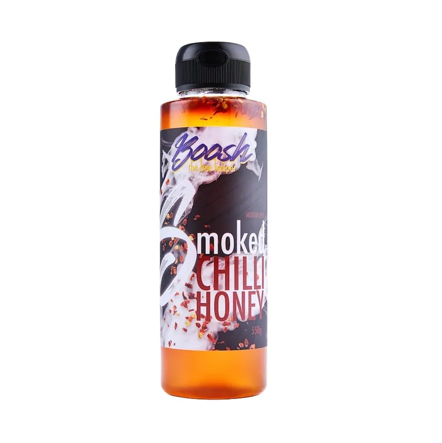 Boosh The Beekeeper Smoked Chilli Infused Honey in Squeezable Bottle 550 g