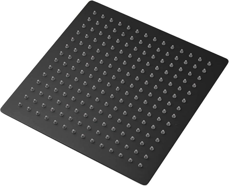 Shower Head Set .Shower Head .Provides Luxurious Shower Experience (Square Shower Pan 30 * 30 Heavy Black)