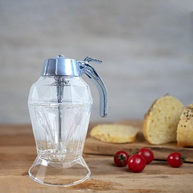 Say goodbye to mess and mess on the table with our Modern Honey Dispenser, which is a neat and organized way to serve honey without any leaks or dirty. (Clear 2 Pieces)