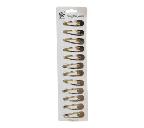 Daphne 12-Piece Hair Clip Set For Girls - Silver - 1815