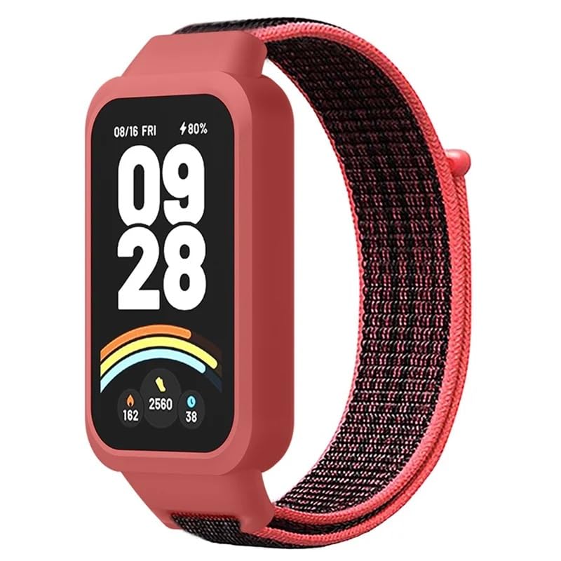Breathable Sport Strap for Xiaomi Smart Band 9 Active, Nylon Replacement Bracelet Bracelet for Redmi Smart Band 3