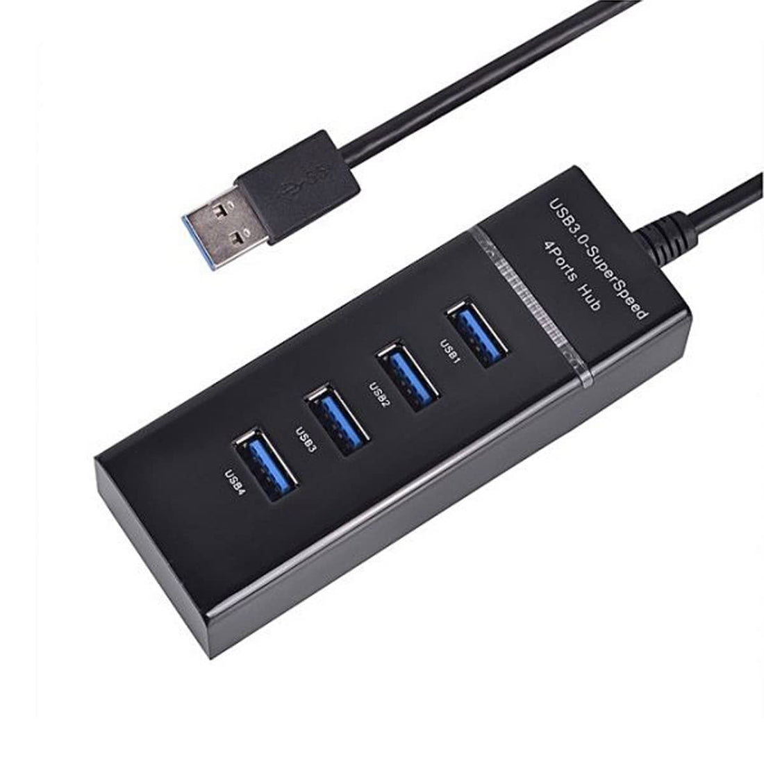 4 Port USB 3.0 Hub Computer USB Multi Interface Splitter (Black)