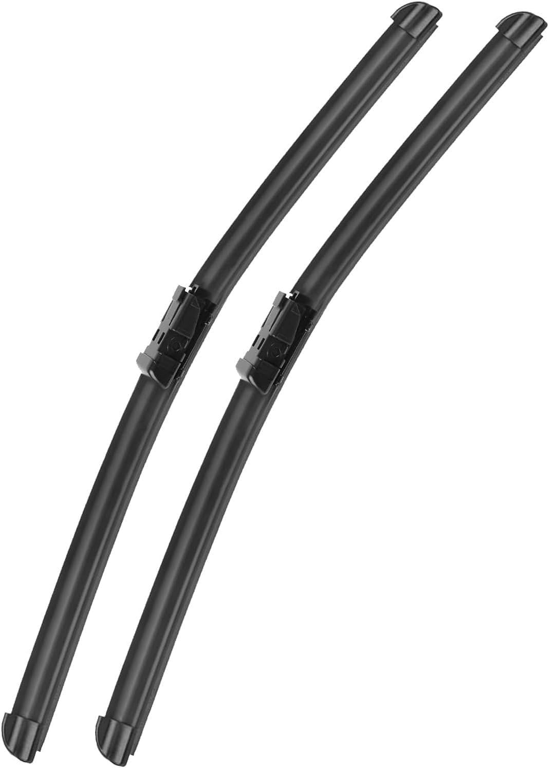 Windshield Wiper Blades Set, 26/17 inches, Natural Rubber, Front and Rear, Compatible with Peugeot 5008, High Quality, 2-Piece Set