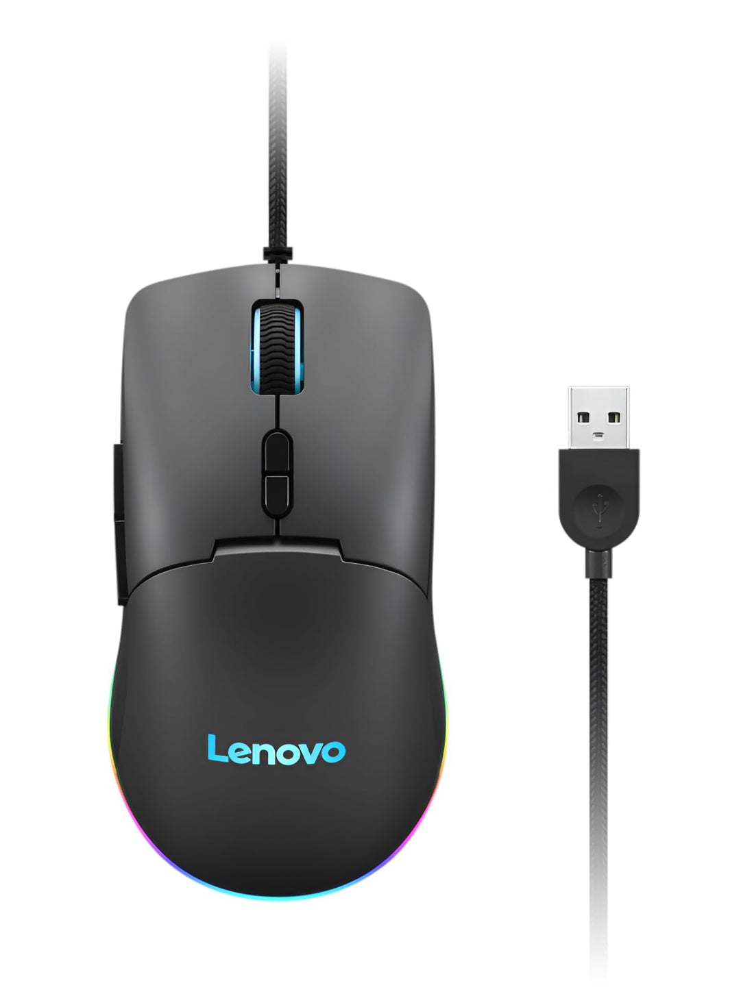 Lenovo Legion M210 RGB Gaming Wired USB Mouse, Ambidextrous, 6-Buttons, Upto 2400 DPI with 4 Levels DPI Switch, Multicolor-Colour RGB Backlight (GY51M74265)