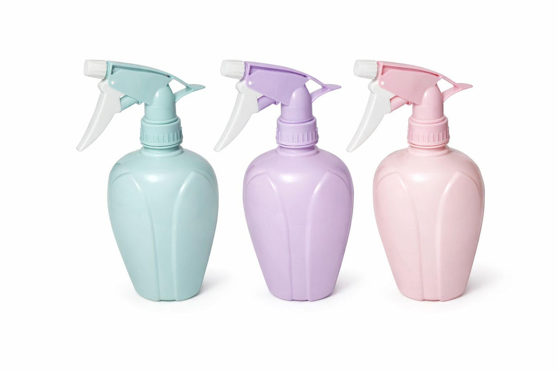 Spray Bottle Set of 3 – Heavy Duty Plastic Water Sprayer with Adjustable Nozzle for Plants, Cleaning, Hair & Home Use - 1000ml (Shape 3)