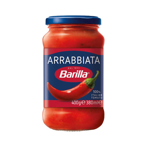 Barilla Arrabbiata Pasta Sauce with Chilli Peppers 400 gm - Italy | Non - GMO Project Verified | Vegan | Gluten free | No added Colour or Presevatives